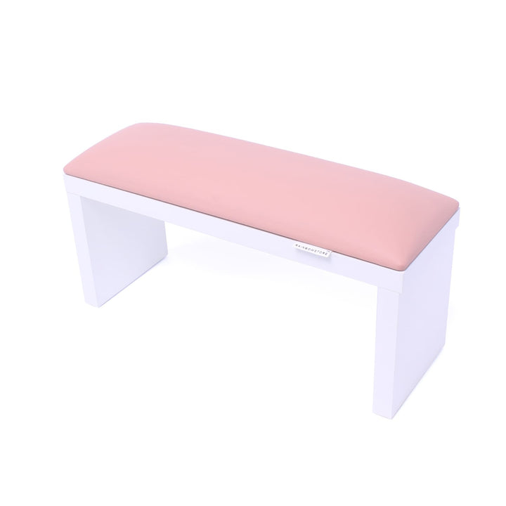 Podpórka do manicure Rainbowstore XL Light Pink na białych nóżkach