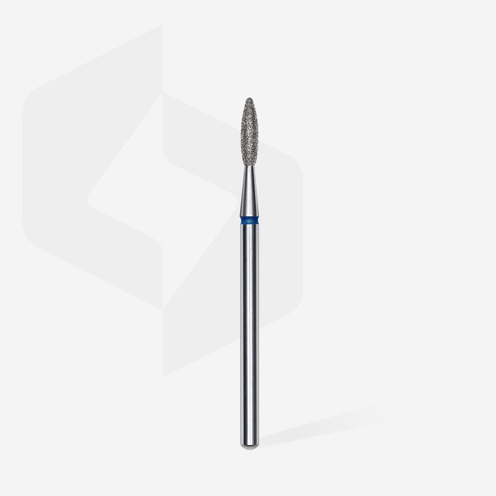 Frez diamentowy płomień Staleks Expert, niebieski, 2.1 mm