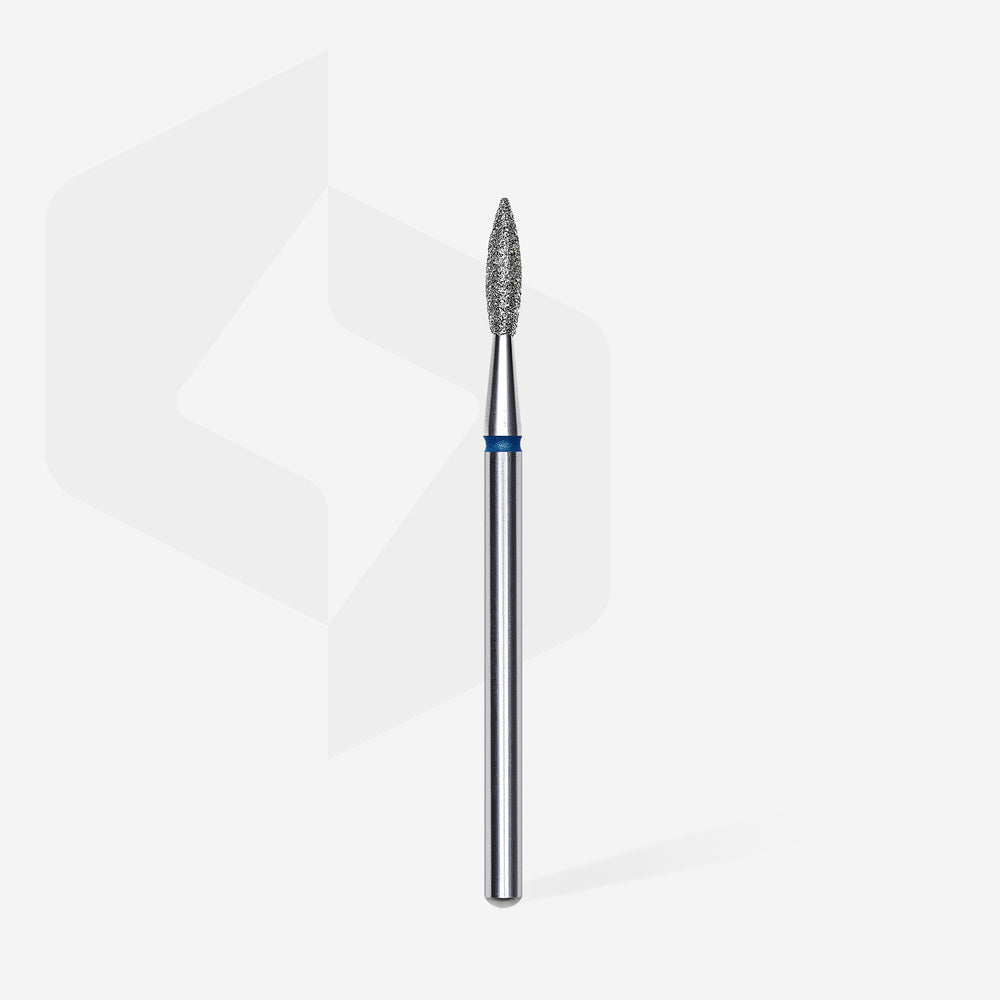 Frez diamentowy płomień ostry Staleks Expert, niebieski, 2.1 mm