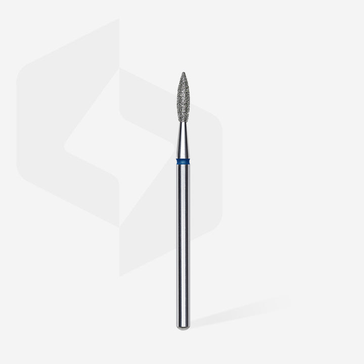 Frez diamentowy płomień ostry Staleks Expert, niebieski, 2.1 mm