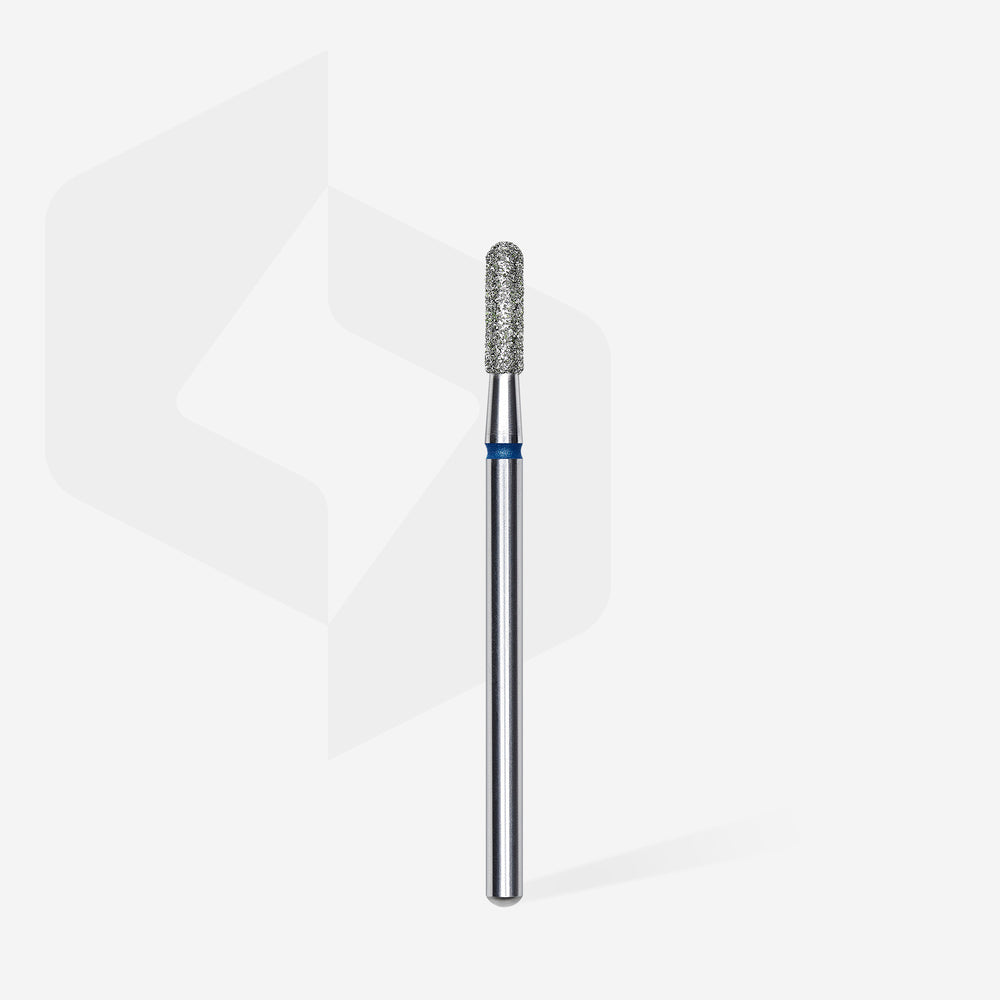 Frez diamentowy cylinder zaokrąglony Staleks Expert, niebieski, 2.3 mm