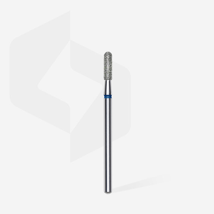 Frez diamentowy cylinder zaokrąglony Staleks Expert, niebieski, 2.3 mm