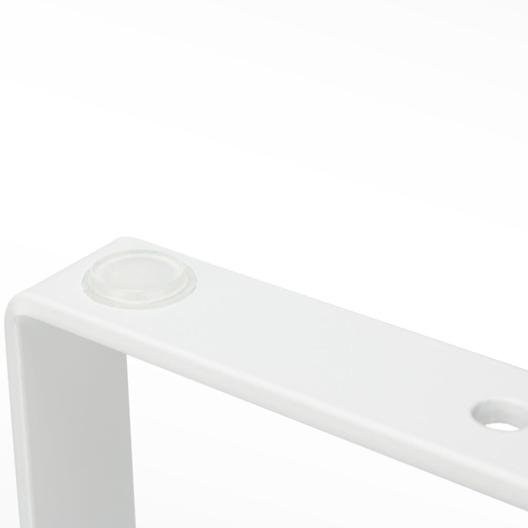 Gumowa nakładka antypoślizgowa na białej metalowej nodze podpórki do pedicure SPENVI Loft Light Pink. #kolor_light-pink