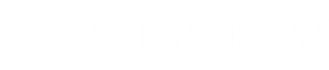 Stalberry logo in white text on clear background