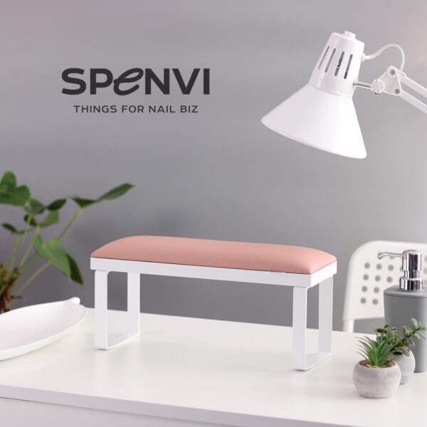 Podpórka do manicure SPENVI Loft Light Pink na białych nóżkach 4