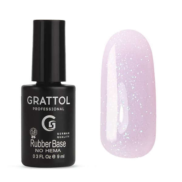 Baza hybrydowa Grattol Rubber Base Glitter 12 9 ml 1
